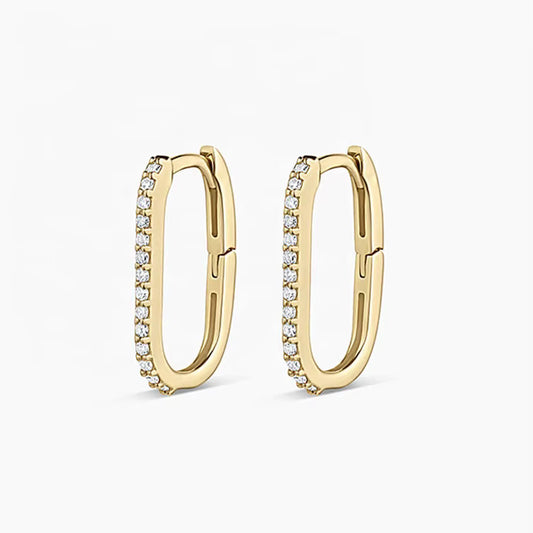 Eternal Rectangle Hoop Earring