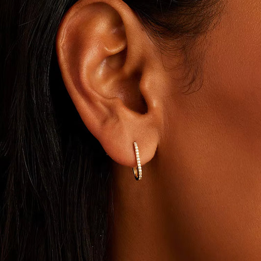 Eternal Rectangle Hoop Earring